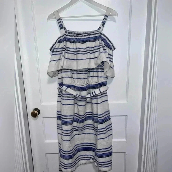 ELOQUII Plus Size Ruffled Off the Shoulder Boho Dress - Picture 1 of 4